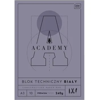 Blok Interdruk Technický blok A3, 10 listů, vysoká gramáž 240g, řada Academy Premium