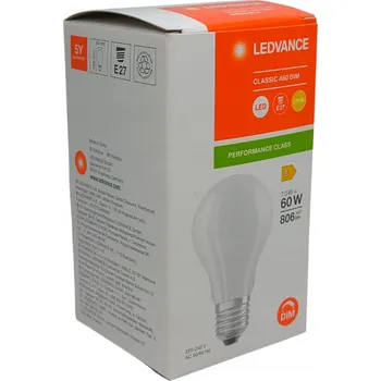 Žárovka OSRAM LEDVANCE LED CLASSIC A 60 DIM P 7W 827 FIL FR E27 4099854054433