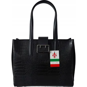 Vera Pelle kabelka z pravé kůže černá