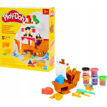 Modelovací hmota PLAY-DOH PIRÁTSKÁ LOĎ PIRÁTI VELKÁ MODELÍNA HASBRO