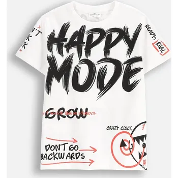 Chlapecké bílé tričko s krátkým rukávem, velikost 128 Coccodrillo WC5