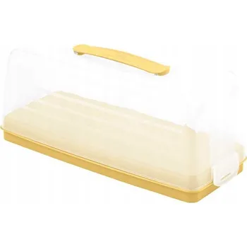 Dóza na potraviny NÁDOBA KRABIČKA NA DORT 35,5x15 KOLÁČ NA PEČENÍ OBDÉLNÍKOVÁ S RUKOJETÍ CURVER