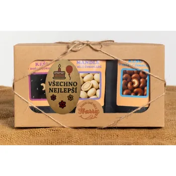 Dárková krabička Dárková sada sladkých mandlí 3ks všechno nejlepší (Dárková sada sladkých mandlí 3ks všechno nejlepší)
