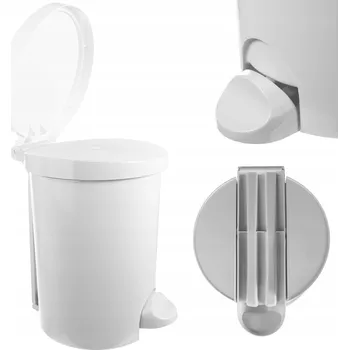 Odpadkový koš Odpadkový koš Curver s pedálem, plastový, bílý, 15 l