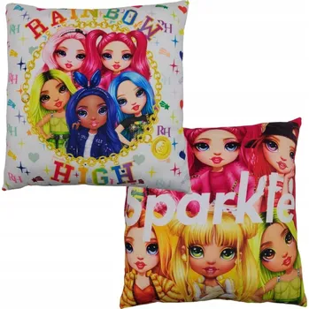 Polštář OBOUSTRANNÝ VELUROVÝ POLŠTÁŘ RAINBOW HIGH SPARKLE MÓDNÍ PANENKY ORIGINÁL