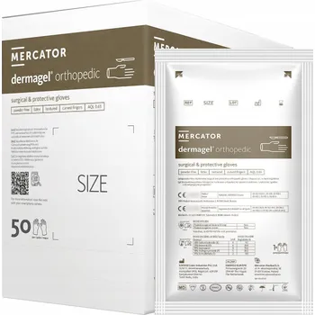 Vyšetřovací rukavice CHIRURGICKÉ ORTOPEDICKÉ RUKAVICE STERILNÍ MERCATOR DERMAGEL R 8