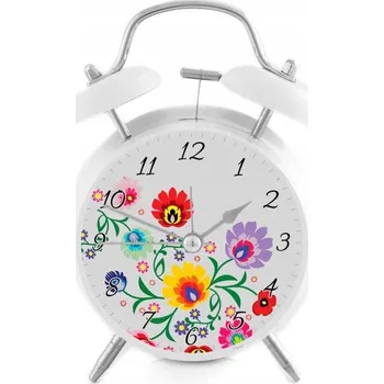 Budík Hlasitý budík s retro zvonky Folk - 3v1