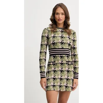 Dámské šaty Šaty Silvian Heach AGVA zelená barva, mini, GPA25272VE 77X, vel. XL