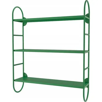 police Závěsná police 60x16x74 cm KOVOVÁ ZELENÁ POLICE IKEA FARGSATTARE