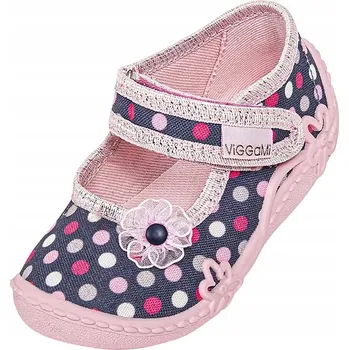 Dívčí bačkory Viggami dětské papuče na suchý zip, vícebarevné, velikost 25