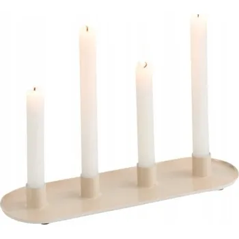 Svícen Svícen na dlouhé svíčky Adventní dekorace Béžová