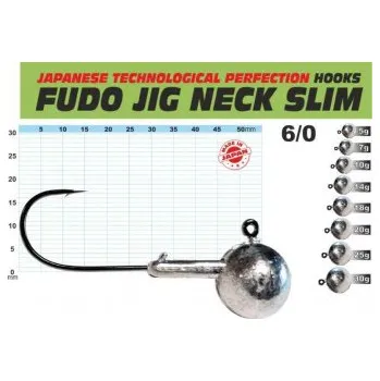 Rybářský háček FUDO JIG PROFI Slim s nálitkem 6/0 balení 3ks 7g
