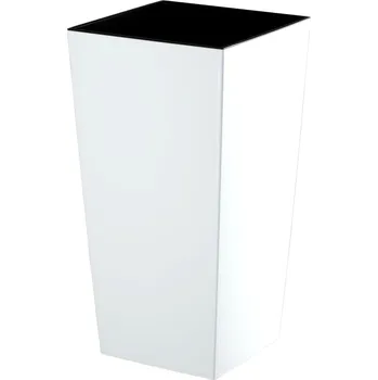Květináč Bílý plast Květináč Kadax 24 cm x 24 x 46,5 cm