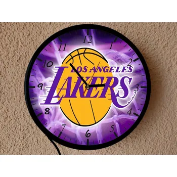 Hodiny Hodiny noční lampa LOS ANGELES LAKERS