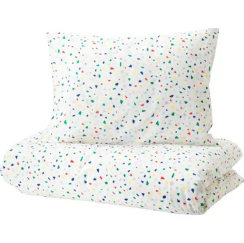 Povlečení IKEA MOJLIGHET sada povlečení 150x200/50x60 cm, bílá, mozaika
