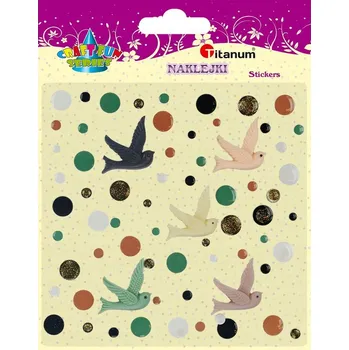 samolepka Titanum 3D pryskyřičné Samolepky Ptáci + Kruhy