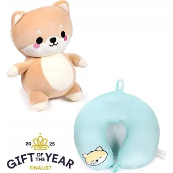 plyšák Polštář a plyšová hračka Swapseazzz 2 v 1 - Lněný pes Shiba