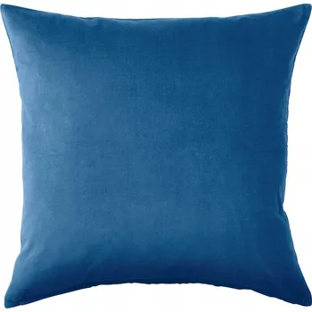 Polštář IKEA SANELA Povlak na dekorační polštář modrý 50x50 cm bavlněný samet
