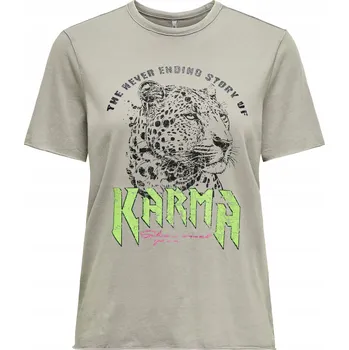 Only Dámské tričko ONLY-15307412 ALLOY ELECTRIC KARMA Šedá