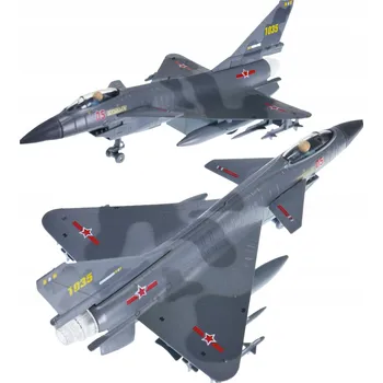 autíčko Kovové letadlo se světlem a zvukem Chengdu J-10 - 22 cm šedé