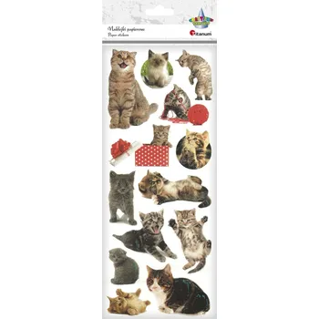 samolepka Papírové Samolepky Kočky 13 ks Titanum