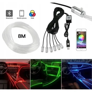 Osvětlení interiéru vozidel LED pásky USB - LED OSVĚTLENÍ Interiérové LED diody do auta Páska do kabiny automobilu
