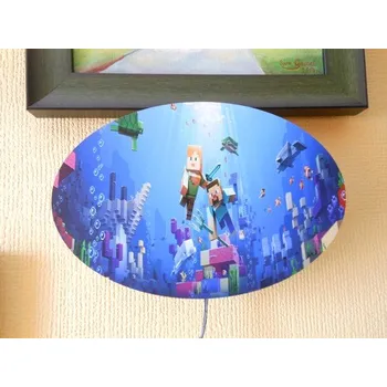 Lampička Nástěnná lampička MINECRAFT ocean