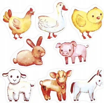 samolepka Samolepky na roli Hospodářská zvířata 500 kusů Titanum