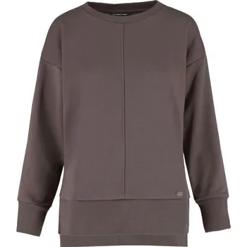 Dámská mikina DÁMSKÁ MIKINA BEZ KAPUCE OVERSIZE HNĚDÁ VOLCANO B-RAVI L