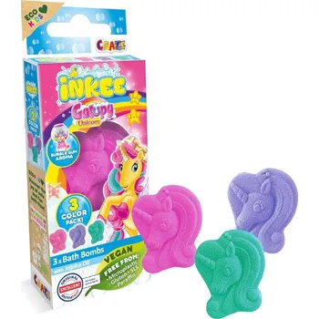 Hračka pro nejmenší INKEE Bomba do koupele Unicorn 3x15g
