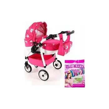 Kočárek pro panenku Kočárek pro panenky ADBOR LILY SPORT + Sada gumiček LOOM BAND Ls-23