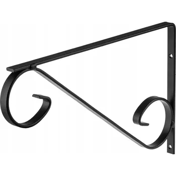 Věšák Kovový černý závěsný držák na květináč Kadax