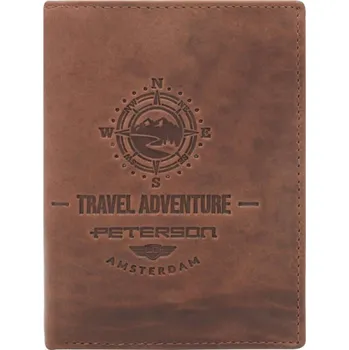 Peněženka Pánská peněženka Peterson PTN N4-BE-TRAVEL světle hnědá