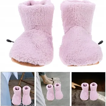 Pracovní obuv VYHŘÍVANÉ ELEKTRICKÉ BOTY ZATEPLENÉ ZIMNÍ BOTY USB RŮŽOVÉ