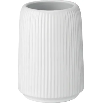 Držák na kartáček Kelímek do koupelny na kartáčky Kadax bílý 11x8 cm