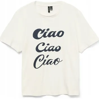 Dámské tričko Vero moda Dámské tričko VERO MODA-10327143 Snow White CIAO Bílé