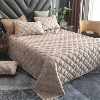 Přehoz na lůžko Přehoz na postel Kalimpo, velur, 230 cm x 210 cm