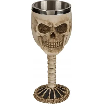 Sklenice LEBKA NA VÍNO SKLENIČKA SKLENICE NA LEBKA S LEBKOU