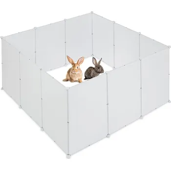 Ohrádka / Klec pro křečka, králíka, morče 155x155x72 cm BÍLÁ