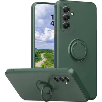 Pouzdro na mobilní telefon Zadní Kryt RCBR pro Samsung Galaxy A54 5G SILICON RING CASE zelený