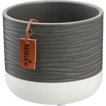 Květináč Šedý keramický Květináč Kadax 16 cm x 16 x 14 cm