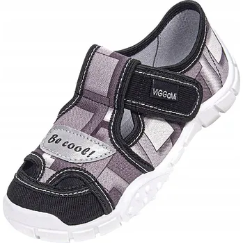 Dívčí bačkory Viggami dětské papuče na suchý zip, růžové, velikost 27