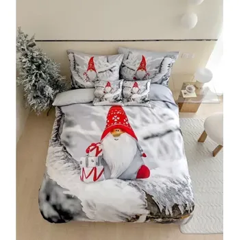Povlečení BLACK FRIDAY 2025 ! Sada vánočního Bavlněného povlečení 140x200/70x90 cm – s 3D efektem , MERRY CHRISTMAS SKŘÍTEK S ČEPIČKOU + POVLAK POLŠTÁŘEK ZDARMA !