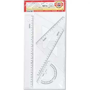 pravítka Koh-i-noor Souprava pravítek rysovací geom. velká 498104