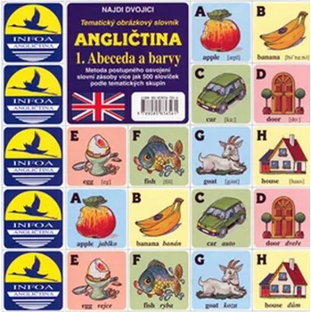 Pexeso Najdi dvojici - Angličtina - 1. Abeceda a barvy