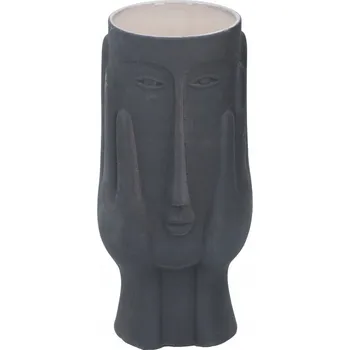 Váza Dekorativní váza na květiny, hlava sochy, mix barev, 28,5 cm