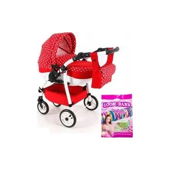 Kočárek pro panenku Kočárek pro panenky ADBOR LILY SPORT + Sada gumiček LOOM BAND Ls-12