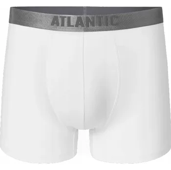 Pánská móda Pánské boxerky Atlantic modal s vnější gumou BMH-012 bílé vel. M