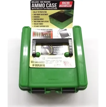 Příslušenství pro sportovní střelbu Krabička na náboje MTM Cases Rifle 100 ks zelená