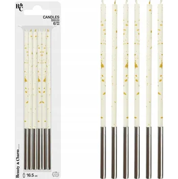 Dortová svíčka NAROZENINOVÉ SVÍČKY Milenium BÍLÉ dlouhé na dort G